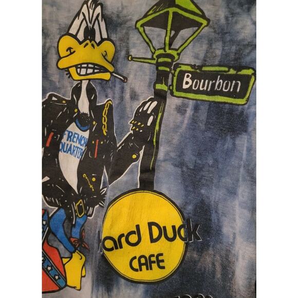 Vintage Hard Rock Cafe Duck New Orleans French Bourbon Single Stitch Tie Dye Tee - Picture 4 of 8